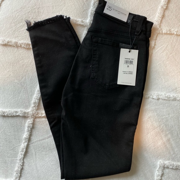 7 For All Mankind Women’s Black Skinny Jean Size25 - Picture 3 of 4